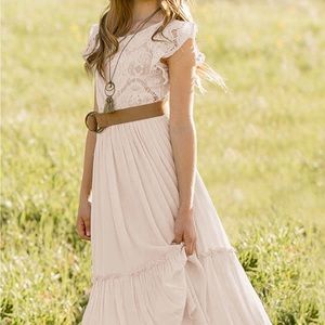 Girl’s size 12 maxi dress with lace detail and pockets